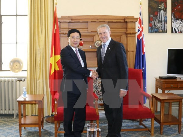 Le vice-Premier ministre Pham Binh Minh en visite officielle en Nouvelle-Zélande ảnh 1 Le vice-Premier ministre Pham Binh Minh en visite officielle en Nouvelle-Zélande ảnh 1