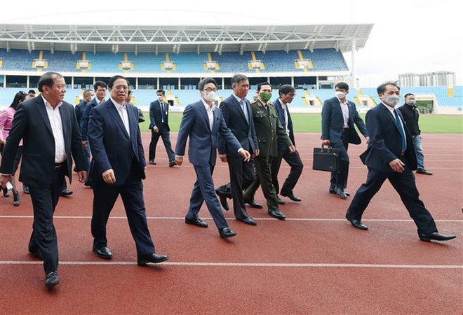 Le Premier ministre Pham Minh Chinh inspecte les préparatifs pour les SEA Games 31 ảnh 3 Le Premier ministre Pham Minh Chinh inspecte les préparatifs pour les SEA Games 31 ảnh 3