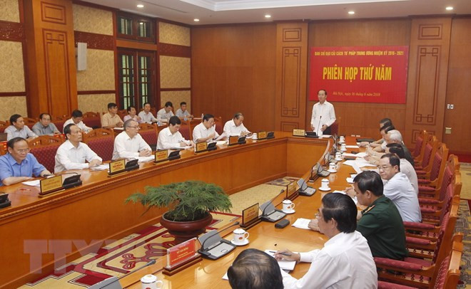 Le chef de l’État préside la 5e session du Comité central de pilotage de la réforme judiciaire ảnh 1 Le chef de l’État préside la 5e session du Comité central de pilotage de la réforme judiciaire ảnh 1