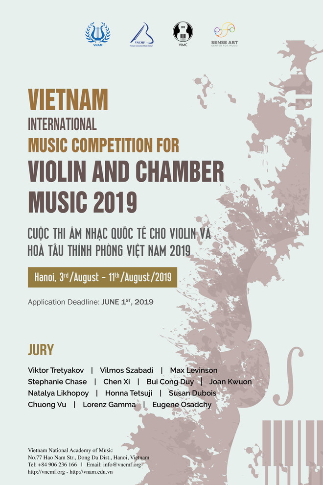 Bientôt concours international de violon et musique de chambre au Vietnam ảnh 1 Bientôt concours international de violon et musique de chambre au Vietnam ảnh 1