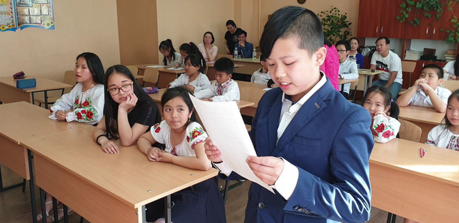 Un concours de langue vietnamienne pour les enfants à Kiev (Ukraine) ảnh 1 Un concours de langue vietnamienne pour les enfants à Kiev (Ukraine) ảnh 1
