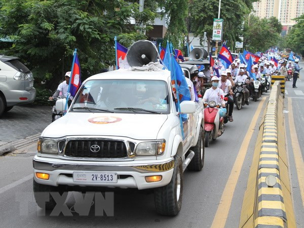 Cambodge : démonstration de force avant les élections générales ảnh 1 Cambodge : démonstration de force avant les élections générales ảnh 1