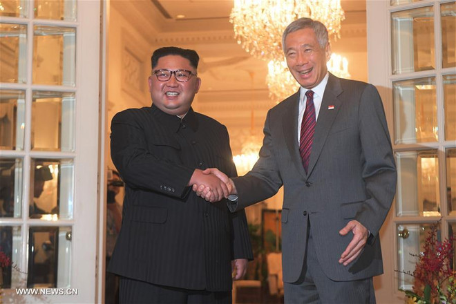 Le PM singapourien Lee Hsien Loong rencontre le dirigeant de la RPDC Kim Jong-un ảnh 1 Le PM singapourien Lee Hsien Loong rencontre le dirigeant de la RPDC Kim Jong-un ảnh 1