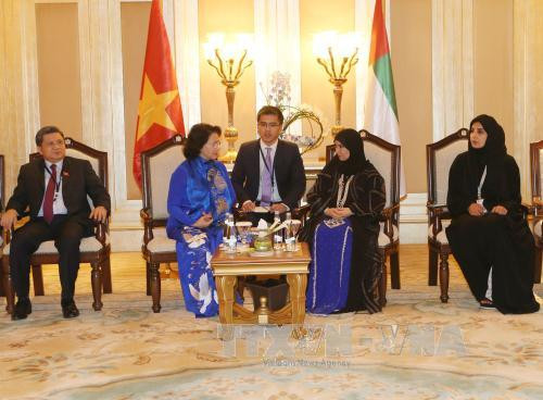 La présidente de l’AN vietnamienne rencontre ses homologues finlandaise et émiratie ảnh 2 La présidente de l’AN vietnamienne rencontre ses homologues finlandaise et émiratie ảnh 2