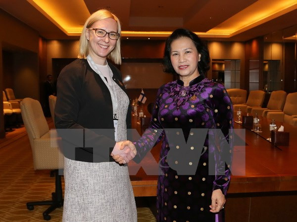 La présidente de l’AN vietnamienne rencontre ses homologues finlandaise et émiratie ảnh 1 La présidente de l’AN vietnamienne rencontre ses homologues finlandaise et émiratie ảnh 1
