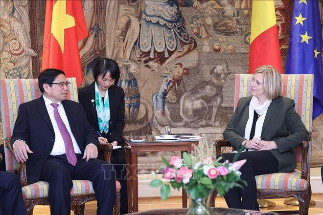 Le PM Pham Minh Chinh rencontre la présidente de la Chambre des représentants de Belgique ảnh 1 Le PM Pham Minh Chinh rencontre la présidente de la Chambre des représentants de Belgique ảnh 1