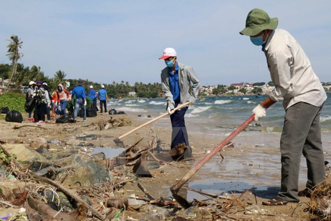 Coup d'envoi du programme "Dimanche vert" et "Nettoyons la mer" à Binh Thuan ảnh 1 Coup d'envoi du programme "Dimanche vert" et "Nettoyons la mer" à Binh Thuan ảnh 1