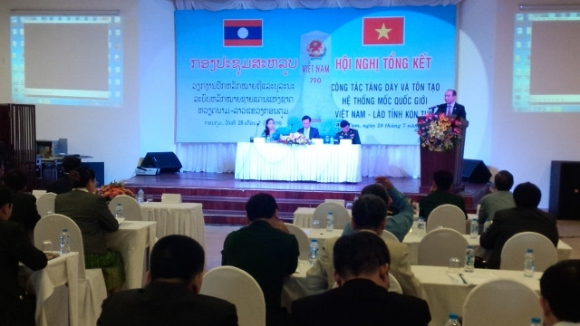 Kon Tum achève le travail de densification des bornes frontalières Vietnam-Laos ảnh 1 Kon Tum achève le travail de densification des bornes frontalières Vietnam-Laos ảnh 1