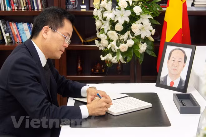 Cérémonies en mémoire du président Tran Dai Quang dans plusieurs pays ảnh 1