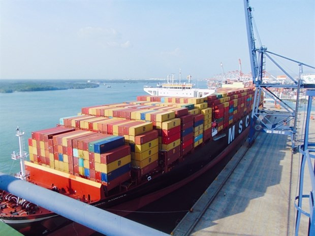 Le port Cai Mep Thi Vai de Ba Ria-Vung Tau reçoit un porte-conteneurs géant ảnh 1 Le port Cai Mep Thi Vai de Ba Ria-Vung Tau reçoit un porte-conteneurs géant ảnh 1