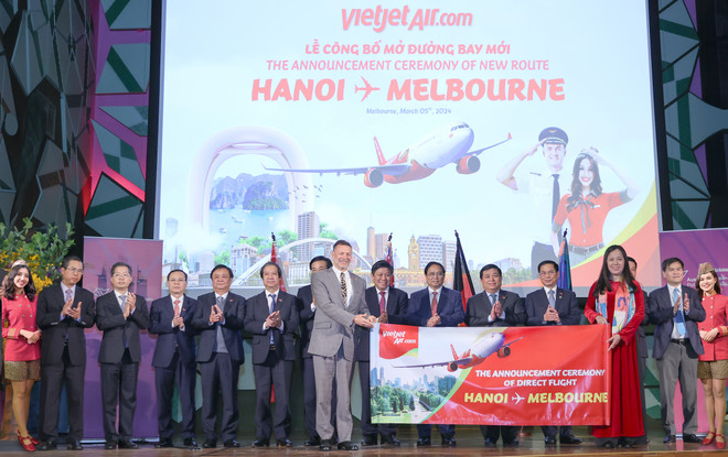 Vietjet ouvre une ligne reliant Melbourne à Hanoï ảnh 1 Vietjet ouvre une ligne reliant Melbourne à Hanoï ảnh 1
