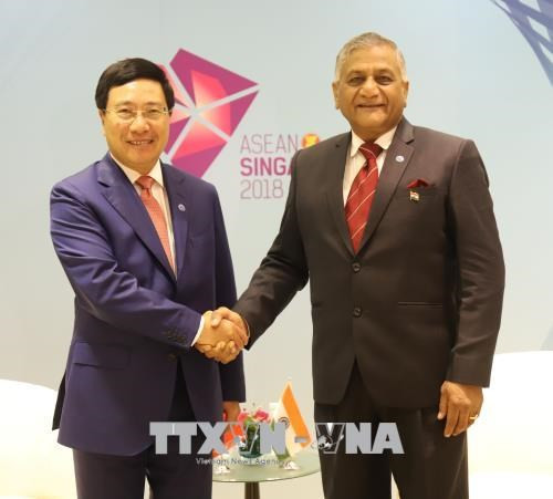 AMM 51 : Le vice-PM et ministre des AE Pham Binh Minh a des rencontres bilatérales ảnh 1 AMM 51 : Le vice-PM et ministre des AE Pham Binh Minh a des rencontres bilatérales ảnh 1