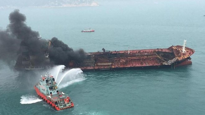Un corps du membre d'équipage disparu dans l’incendie d'un pétrolier retrouvé ảnh 1 Un corps du membre d'équipage disparu dans l’incendie d'un pétrolier retrouvé ảnh 1