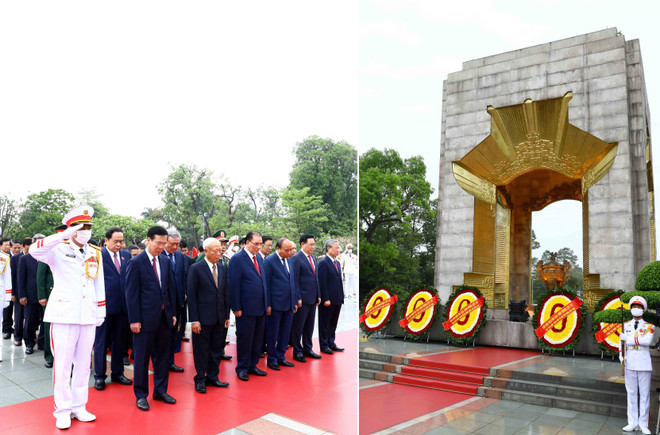 Des dirigeants rendent hommage au Président Ho Chi Minh à l’occasion de son 132e anniversaire ảnh 3