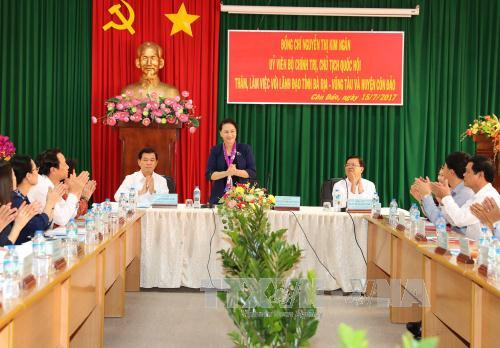 La présidente de l’AN en visite au district de Con Dao, province de Ba Ria-Vung Tau ảnh 1 La présidente de l’AN en visite au district de Con Dao, province de Ba Ria-Vung Tau ảnh 1
