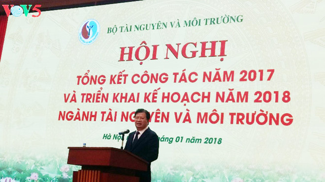 Conférence-bilan du ministère des Ressources naturelles et de l’Environnement de 2017 ảnh 1 Conférence-bilan du ministère des Ressources naturelles et de l’Environnement de 2017 ảnh 1