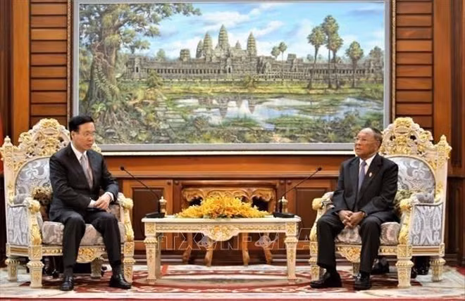 Renforcement des relations Vietnam-Cambodge ảnh 1