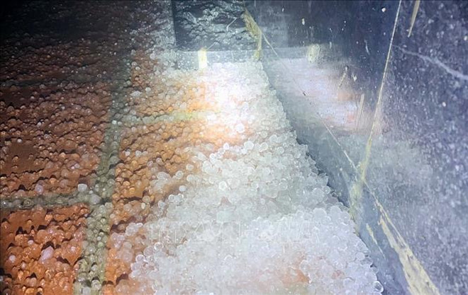 Averse de grêle sur le mont Fansipan à Sa Pa ảnh 2 Averse de grêle sur le mont Fansipan à Sa Pa ảnh 2