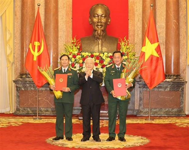 Deux vice-ministres de la Défense promus au grade de général de corps d’armée ảnh 1 Deux vice-ministres de la Défense promus au grade de général de corps d’armée ảnh 1