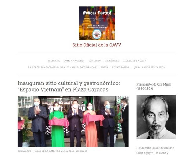 Lancement du site web de l'Association d'amitié Venezuela-Vietnam ảnh 1 Lancement du site web de l'Association d'amitié Venezuela-Vietnam ảnh 1