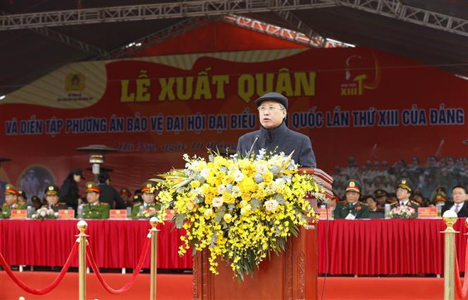 Des forces prêtes à assurer la sécurité du 13e Congrès national du Parti ảnh 1 Des forces prêtes à assurer la sécurité du 13e Congrès national du Parti ảnh 1
