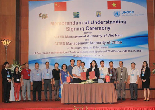 Vietnam-Chine : coopération dans la protection des animaux sauvages ảnh 1 Vietnam-Chine : coopération dans la protection des animaux sauvages ảnh 1