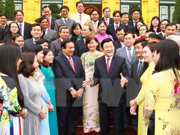 Nouvelle ruralité: échanges entre le président et des responsables de Cu Chi ảnh 1 Nouvelle ruralité: échanges entre le président et des responsables de Cu Chi ảnh 1