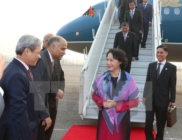 La présidente de l’Assemblée nationale du Vietnam entame sa visite officielle en Inde ảnh 1 La présidente de l’Assemblée nationale du Vietnam entame sa visite officielle en Inde ảnh 1
