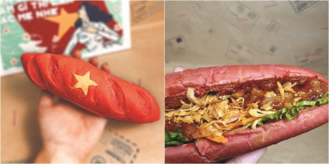 Le bánh mì rouge et jaune, une création patriotique ảnh 1 Le bánh mì rouge et jaune, une création patriotique ảnh 1