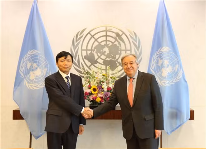 Le secrétaire général de l’ONU apprécie la coopération du Vietnam ảnh 1