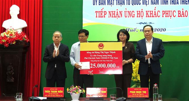 Intempéries : Thua Thien-Hue reçoit des assistances ảnh 1 Intempéries : Thua Thien-Hue reçoit des assistances ảnh 1