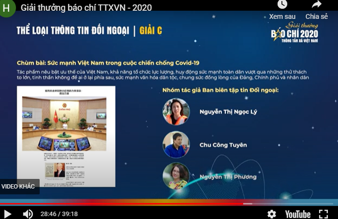 Le Prix de presse de l'Agence vietnamienne d'Information 2020 ảnh 1 Le Prix de presse de l'Agence vietnamienne d'Information 2020 ảnh 1