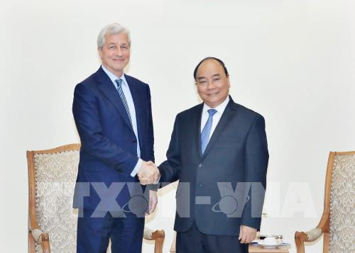 Le PM reçoit le président du groupe américain J.P. Morgan ảnh 1 Le PM reçoit le président du groupe américain J.P. Morgan ảnh 1