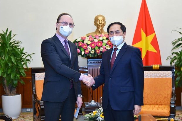 Le ministre des Affaires étrangères reçoit l’ambassadeur russe ảnh 1 Le ministre des Affaires étrangères reçoit l’ambassadeur russe ảnh 1