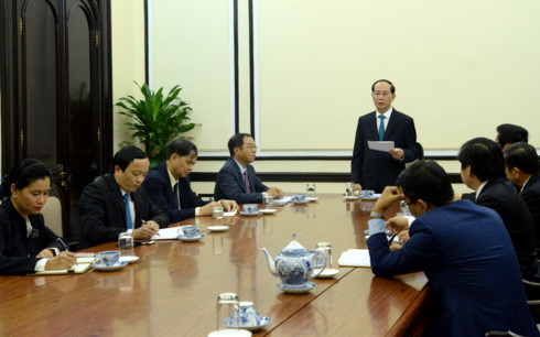 Tran Dai Quang travaille avec des responsables du Conseil consultatif des entreprises de l'APEC ảnh 1 Tran Dai Quang travaille avec des responsables du Conseil consultatif des entreprises de l'APEC ảnh 1
