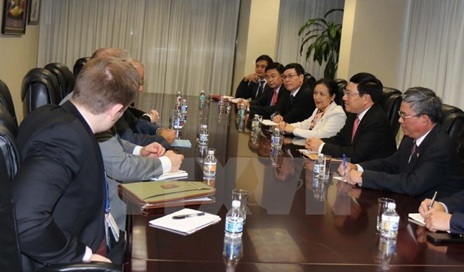 Activités du vice-PM Pham Binh Minh en marge de la 72e AG de l’ONU ảnh 1 Activités du vice-PM Pham Binh Minh en marge de la 72e AG de l’ONU ảnh 1