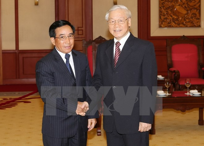Le secrétaire général Nguyên Phu Trong affirme le soutien vigoureux et total du Vietnam au Laos ảnh 1 Le secrétaire général Nguyên Phu Trong affirme le soutien vigoureux et total du Vietnam au Laos ảnh 1