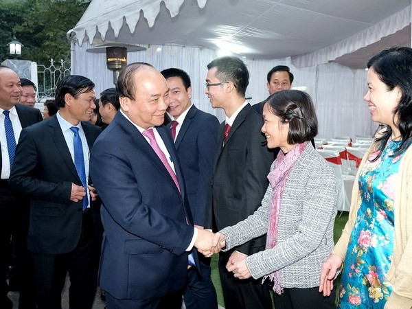Le PM Nguyên Xuân Phuc lance les travaux de l’ambassade du Vietnam en Inde ảnh 2