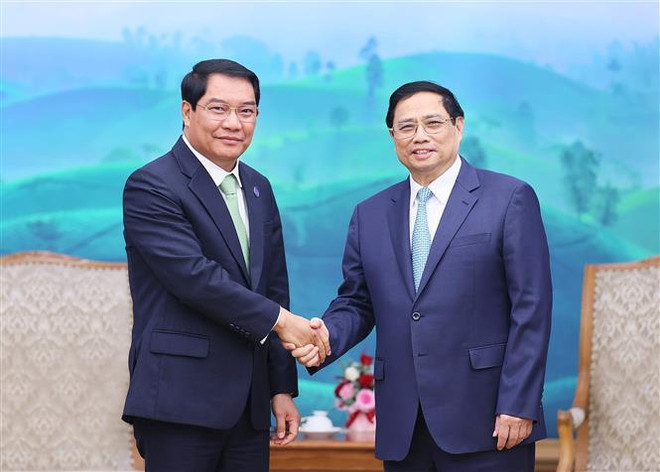 Le Premier ministre Pham Minh Chinh reçoit le maire de Vientiane ảnh 1 Le Premier ministre Pham Minh Chinh reçoit le maire de Vientiane ảnh 1