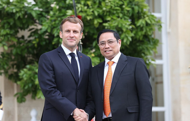 Le président Emmanuel Macron souhaite approfondir le partenariat stratégique Vietnam - France ảnh 1 Le président Emmanuel Macron souhaite approfondir le partenariat stratégique Vietnam - France ảnh 1