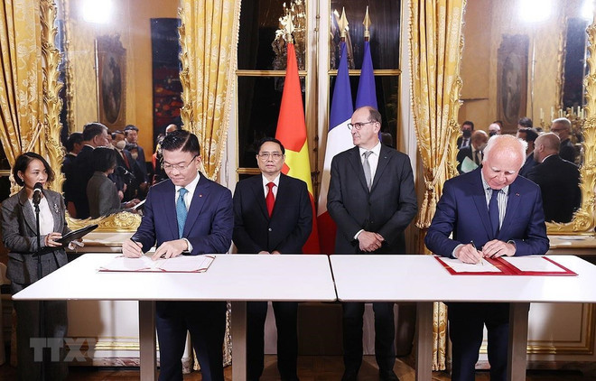 Le Premier ministre Pham Minh Chinh au Forum des affaires Vietnam-France ảnh 1 Le Premier ministre Pham Minh Chinh au Forum des affaires Vietnam-France ảnh 1