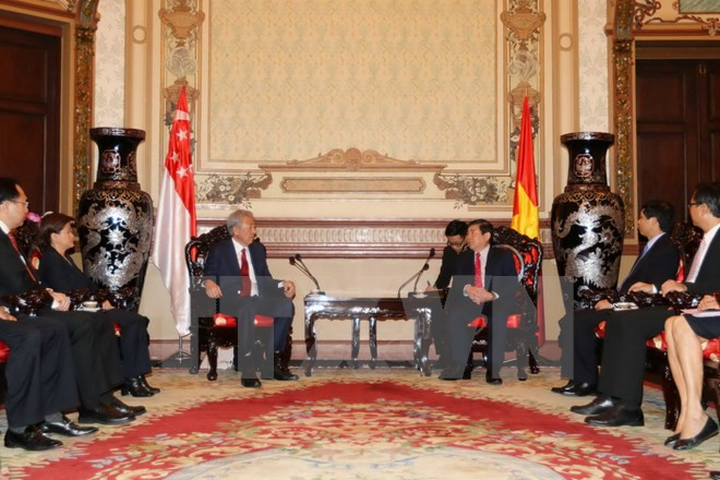 Ho Chi Minh-Ville accueille le vice-PM singapourien Teo Chee Hean ảnh 1 Ho Chi Minh-Ville accueille le vice-PM singapourien Teo Chee Hean ảnh 1
