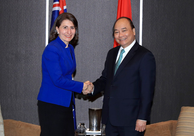 Le PM Nguyen Xuan Phuc rencontre des dirigeants de la Nouvelle-Galles du Sud ảnh 1 Le PM Nguyen Xuan Phuc rencontre des dirigeants de la Nouvelle-Galles du Sud ảnh 1