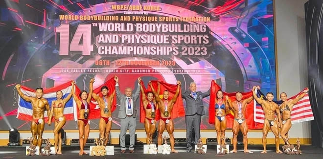 Le Vietnam remporte huit médailles d’or aux Championnats du monde de bodybuilding et de fitness ảnh 1