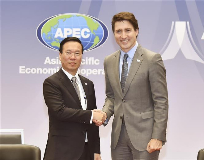 APEC 2023: Le président vietnamien rencontre le PM canadien et le sultan du Brunei ảnh 1