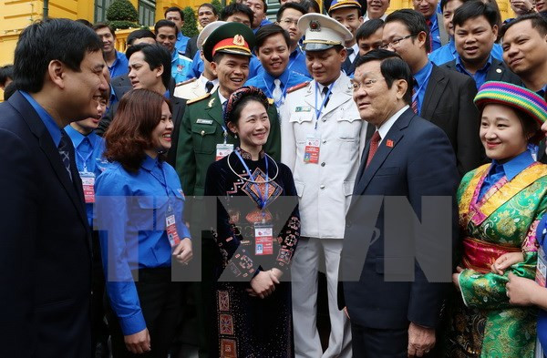 Truong Tan Sang demande à la jeunesse de valoriser son rôle ảnh 1 Truong Tan Sang demande à la jeunesse de valoriser son rôle ảnh 1
