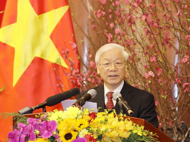 Le secrétaire général et président Nguyên Phu Trong formule ses vœux 2019 ảnh 1