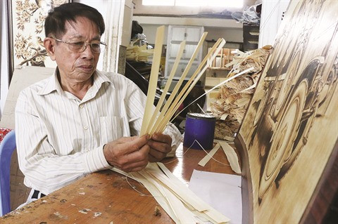 Gravure sur feuille de palmier ảnh 1 Gravure sur feuille de palmier ảnh 1