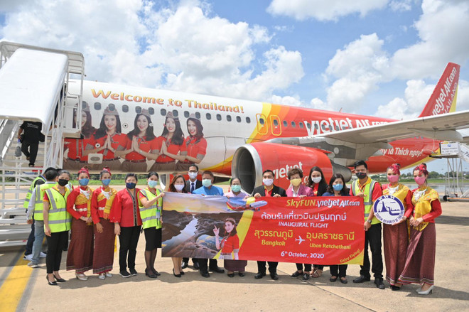 Thai Vietjet inaugure la liaison Bangkok - Ubon Ratchathani ảnh 1 Thai Vietjet inaugure la liaison Bangkok - Ubon Ratchathani ảnh 1