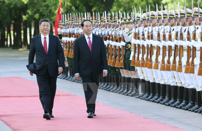 Le président Trân Dai Quang reçu en grand pompe par son homologue chinois Xi Jinping ảnh 1 Le président Trân Dai Quang reçu en grand pompe par son homologue chinois Xi Jinping ảnh 1